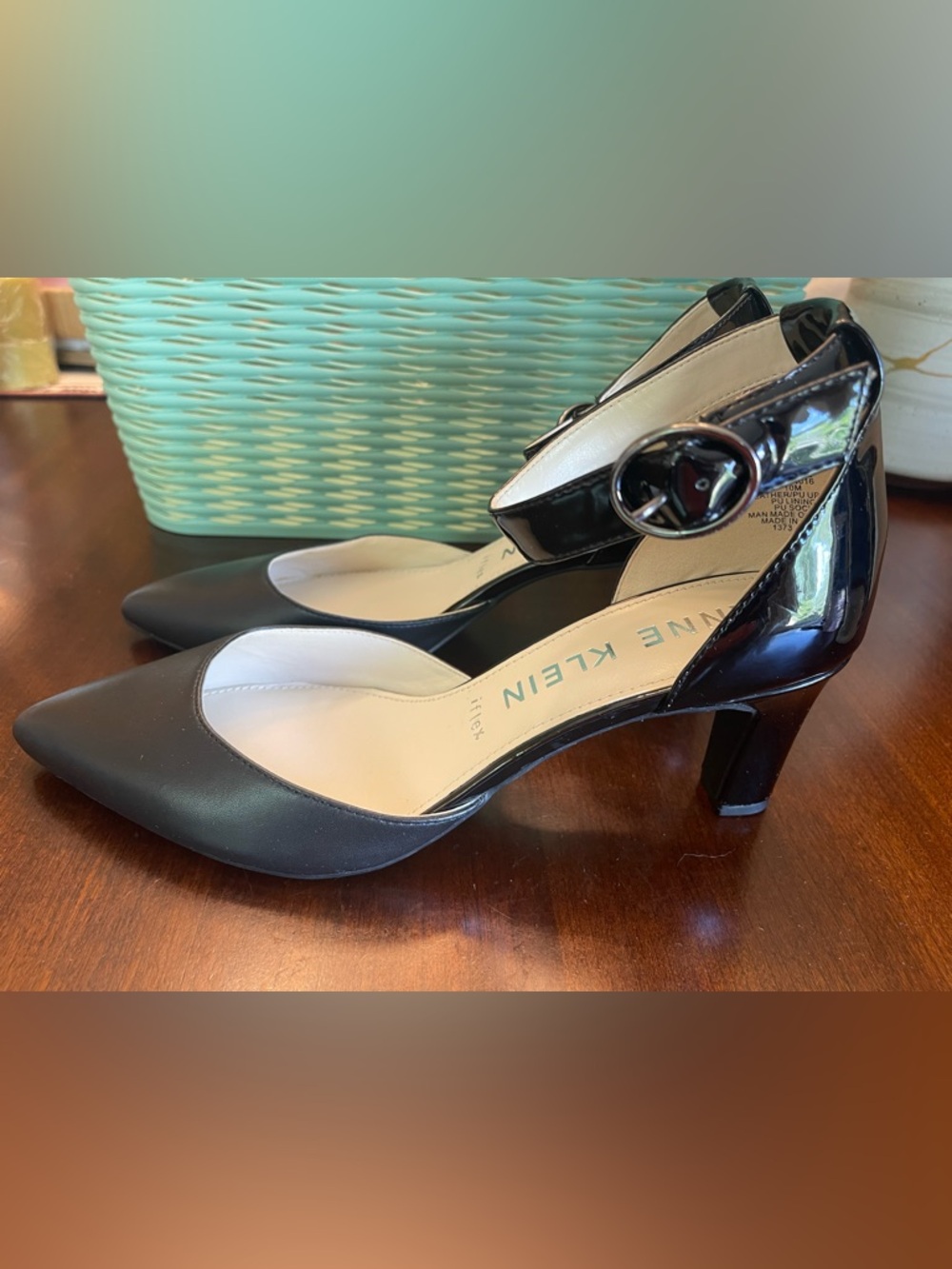 Anne Klein Pointed Toe Strap Pump AKKNELL - Picture 4 of 10